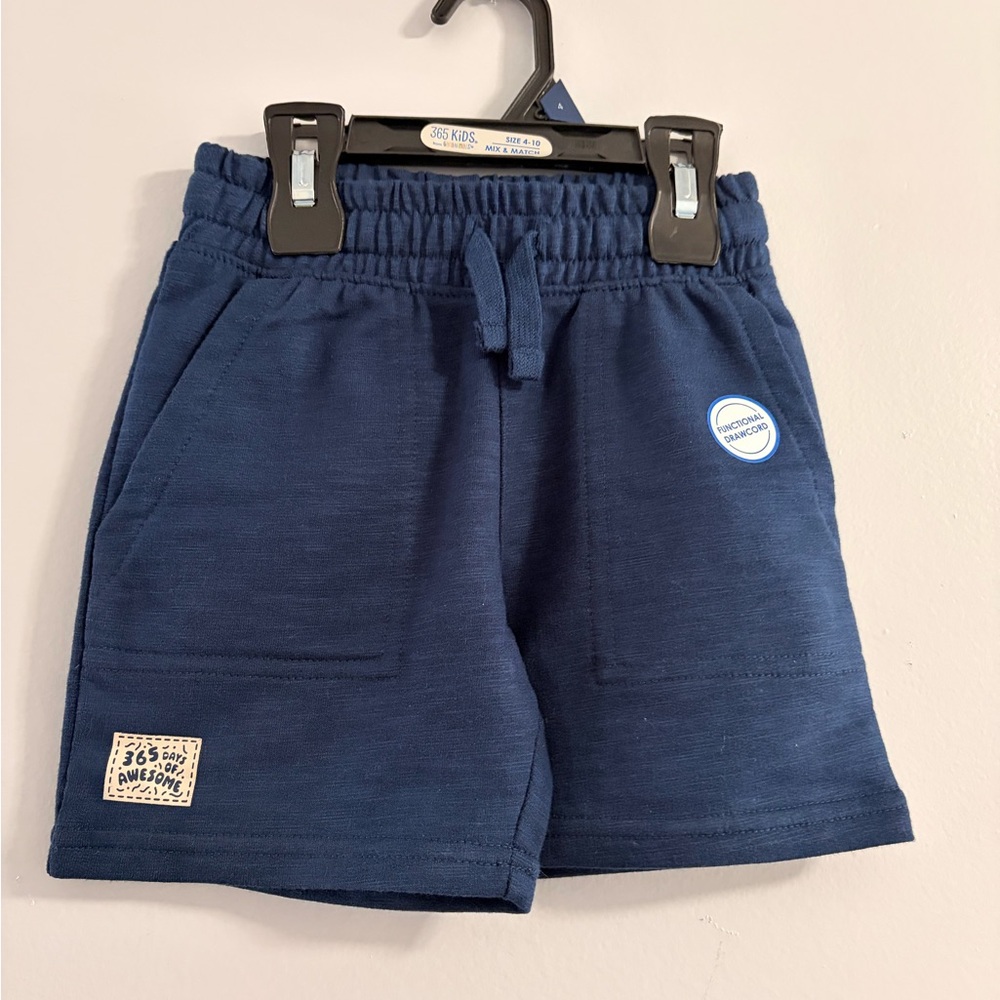 New with Tags Kids Navy Pull-On Shorts with Elastic Waist. 365 Kids Garanimals